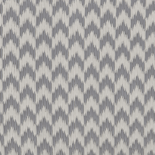 Outdoor Teppich grau 60 x 90 cm ZickZack-Muster Kurzflor MANGO