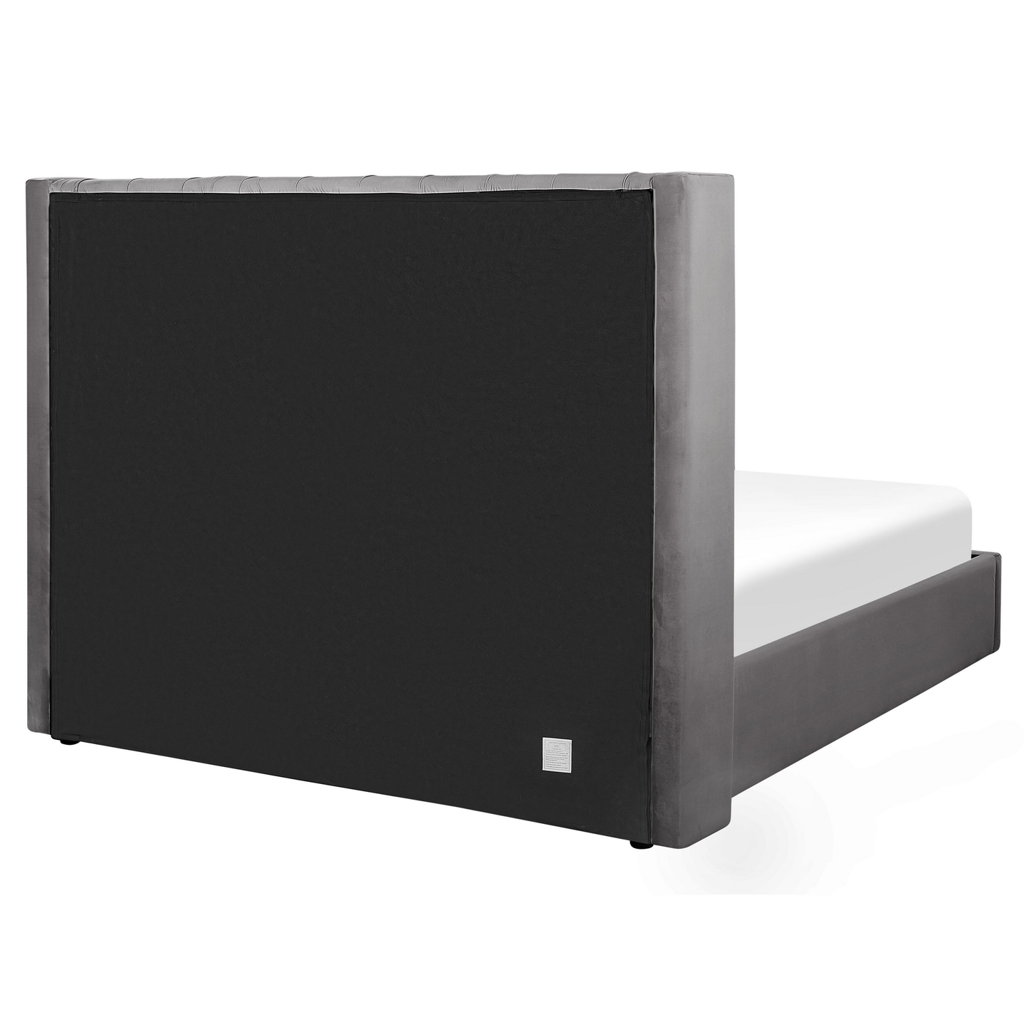 Bett mit Stauraum Samtstoff LUBBON 160 x 200 cm Grau