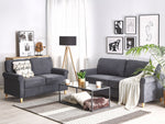 Sofa Set Samtstoff dunkelgrau 5-Sitzer RONNEBY