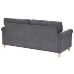 Sofa Set Samtstoff dunkelgrau 5-Sitzer RONNEBY