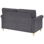 Sofa Set Samtstoff dunkelgrau 5-Sitzer RONNEBY