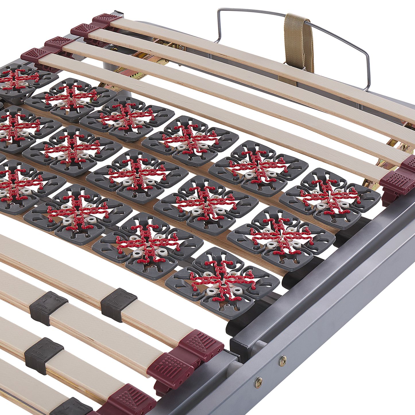 Lattenrost manuell verstellbar 2er Set MOON 180 x 200 cm Dunkelgrau