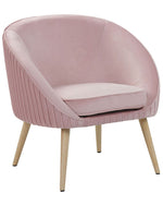 Sessel TROMSO Samtstoff Rosa