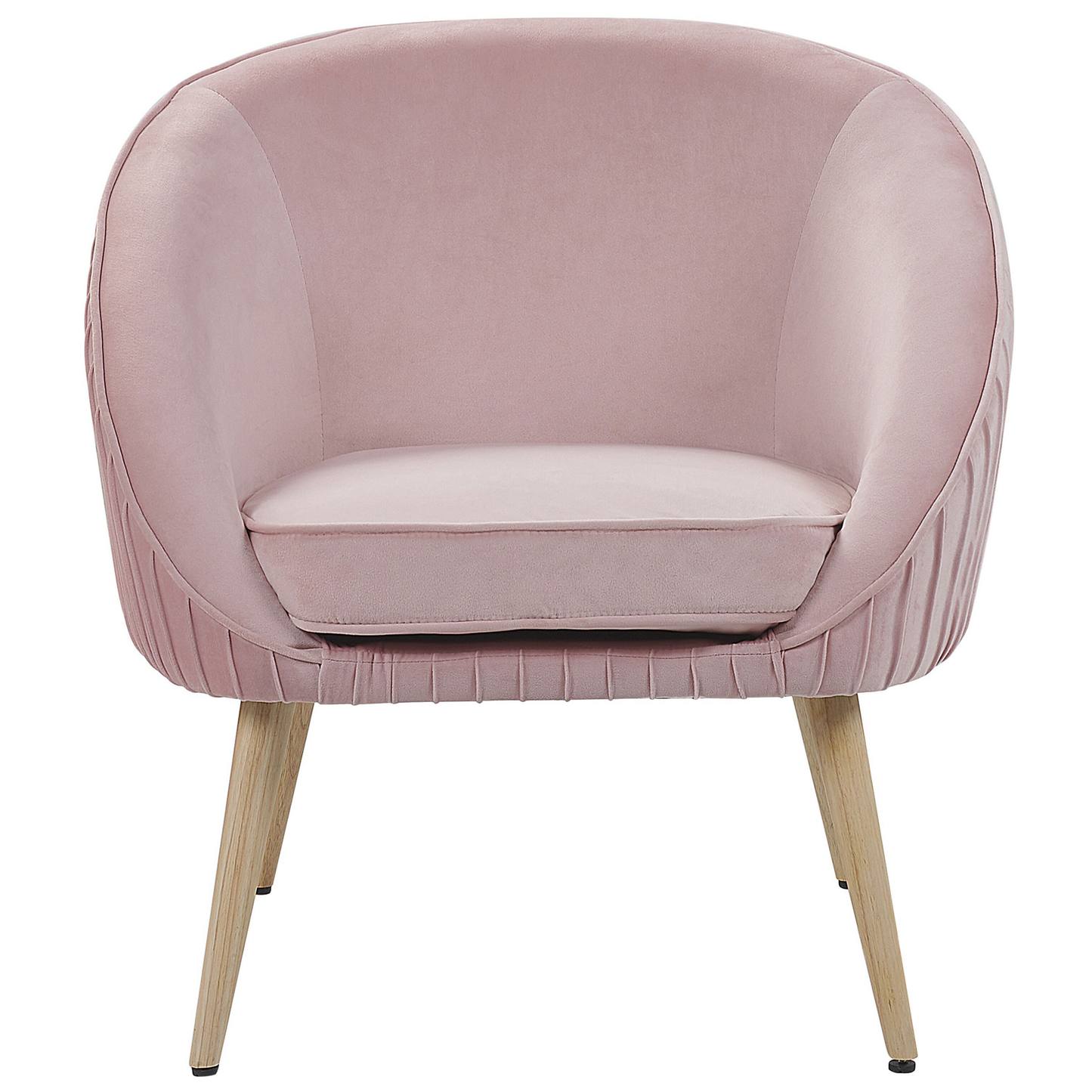 Sessel TROMSO Samtstoff Rosa
