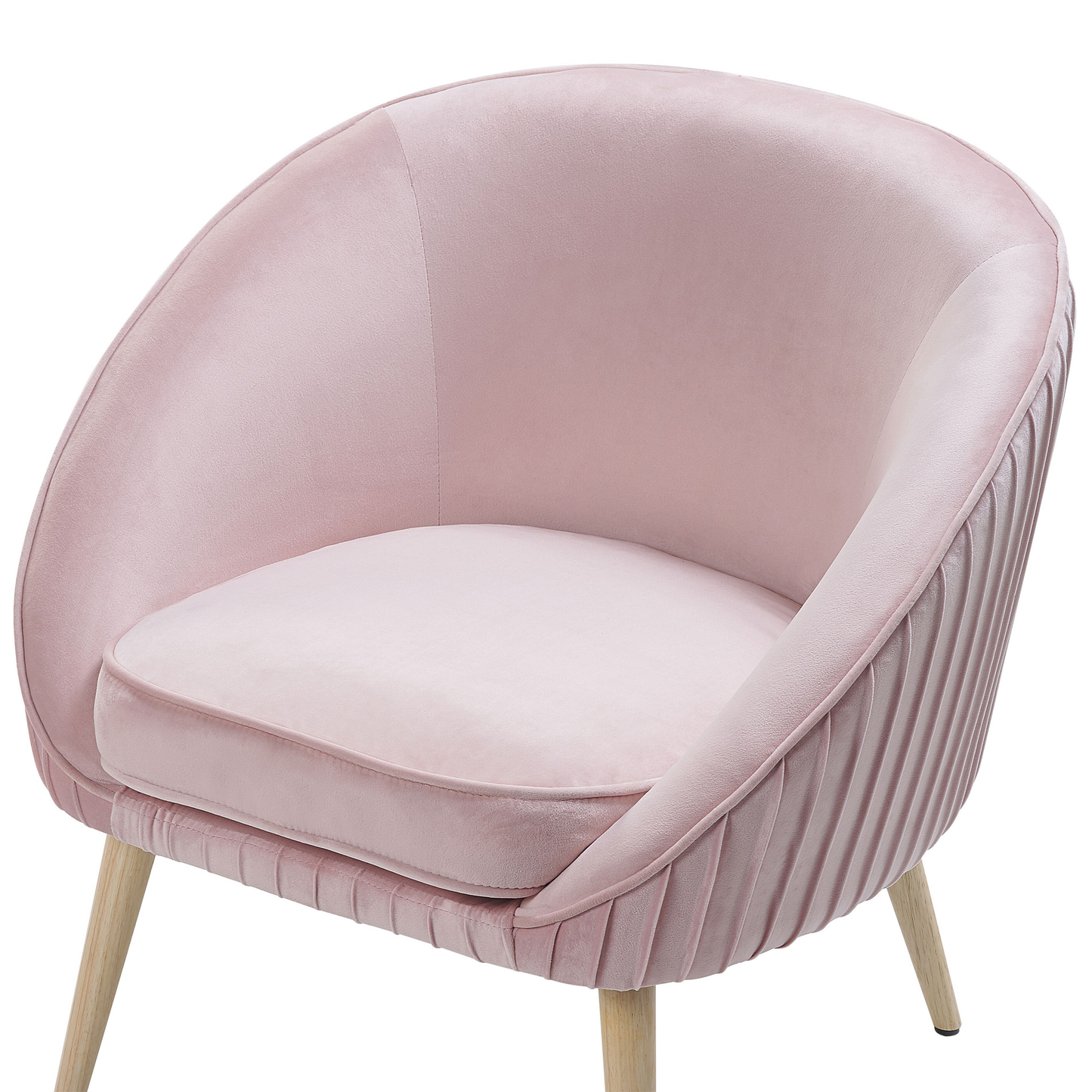 Sessel TROMSO Samtstoff Rosa