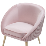 Sessel TROMSO Samtstoff Rosa