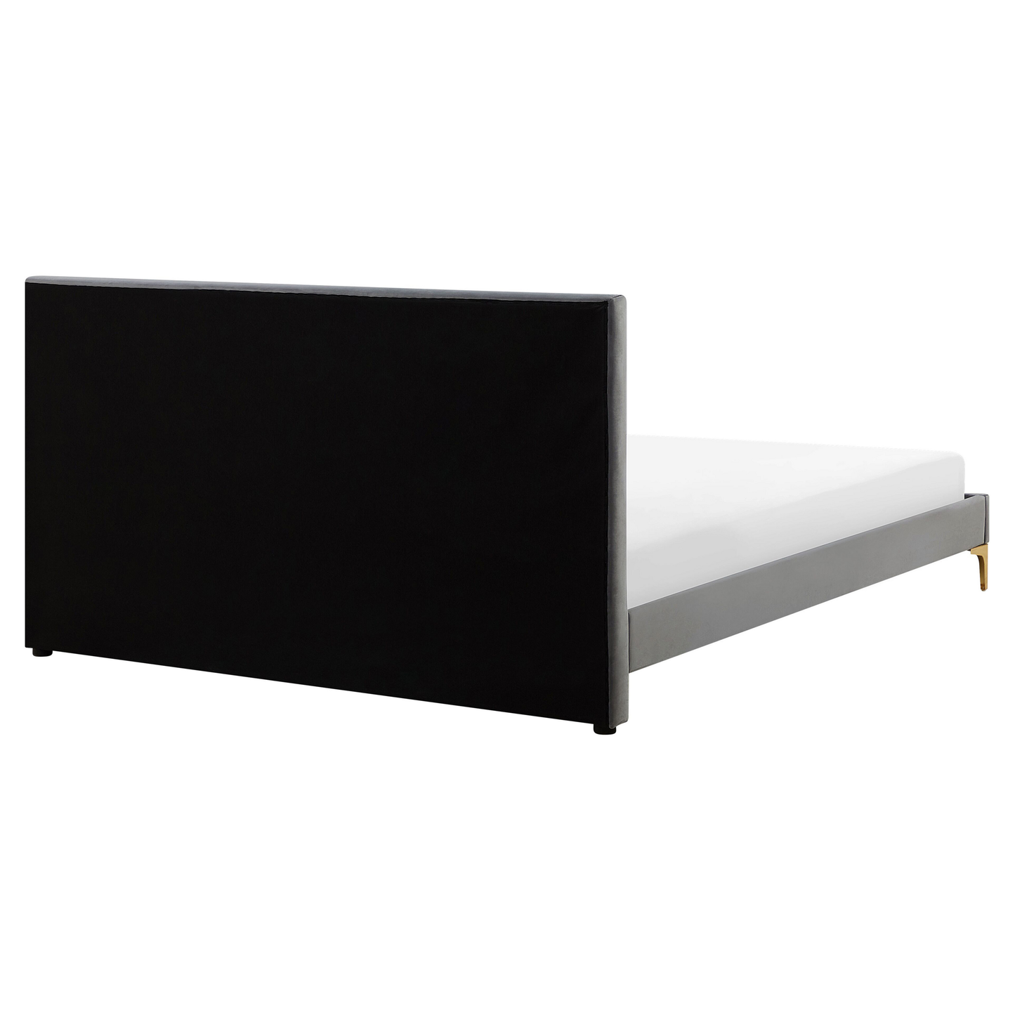 Bett mit Lattenrost Samtstoff LIMOUX 160 x 200 cm Grau