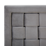 Bett mit Lattenrost Samtstoff LIMOUX 160 x 200 cm Grau