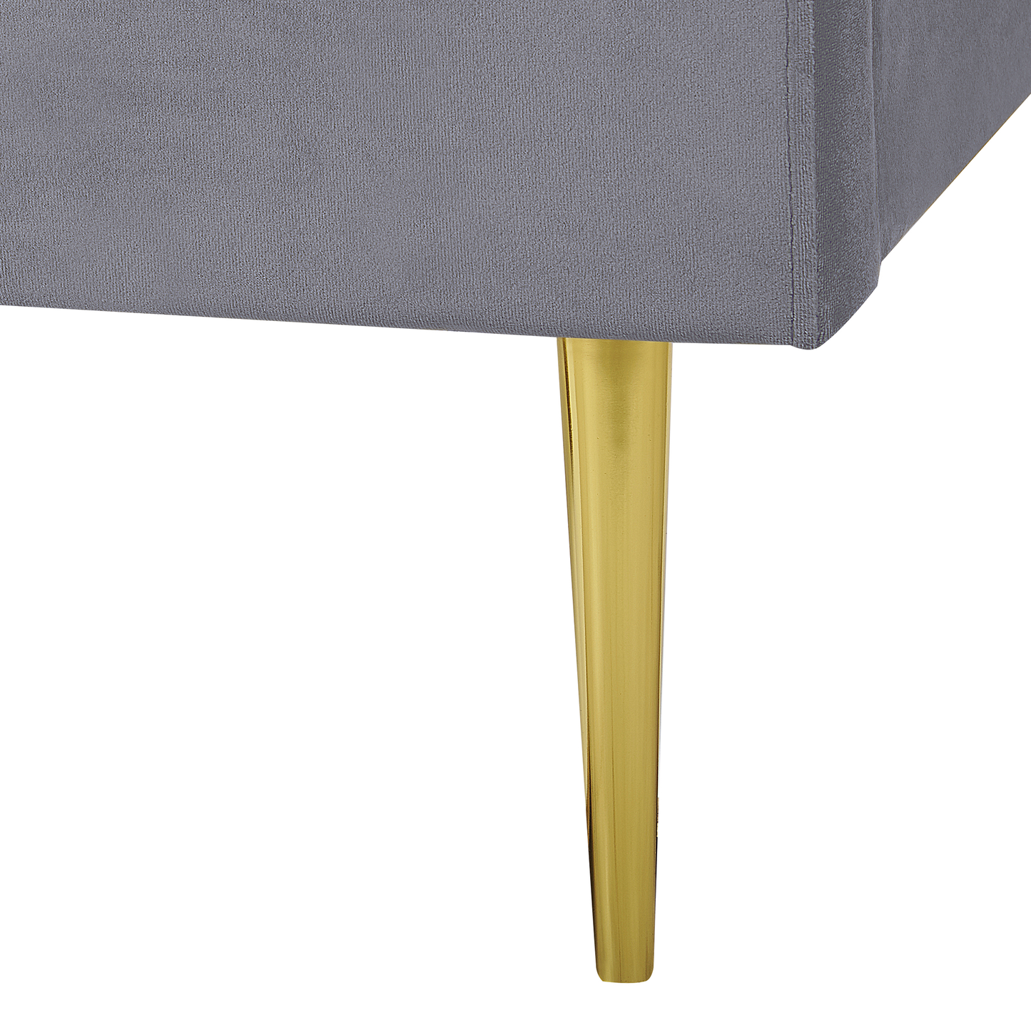 Bett mit Lattenrost Samtstoff FLAYAT 180 x 200 cm Grau