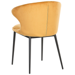 Esszimmerstuhl 2er Set AUGUSTA Samtstoff Senfgelb