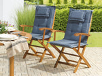Sitzauflagen 2er Set MAUI 40 x 54 cm Blau