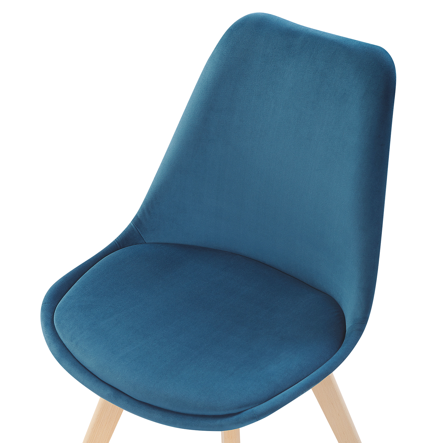 Esszimmerstuhl 2er Set DAKOTA II Samtstoff Blau