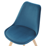 Esszimmerstuhl 2er Set DAKOTA II Samtstoff Blau