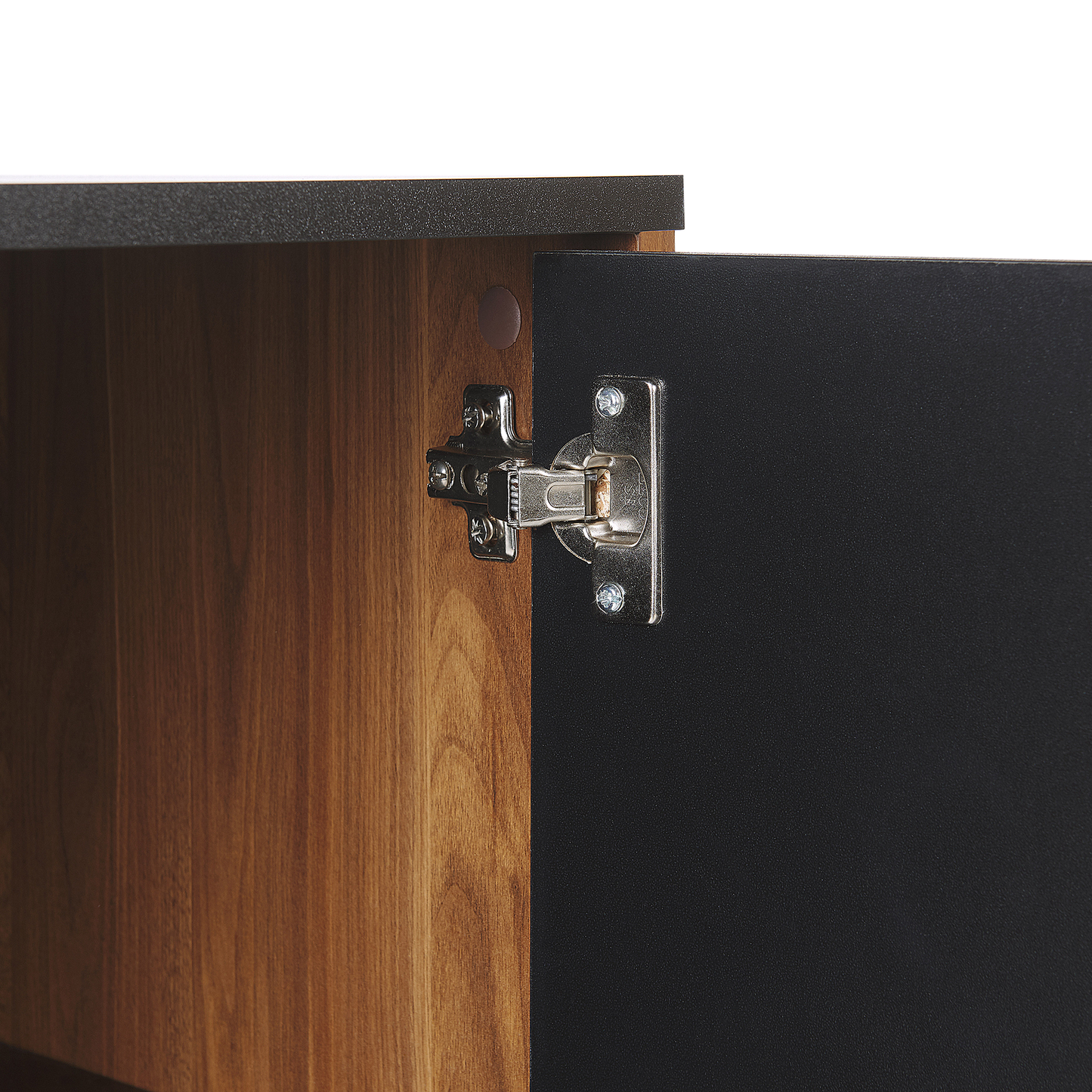 Sideboard mit 2 Türen KURO 74 cm Schwarz