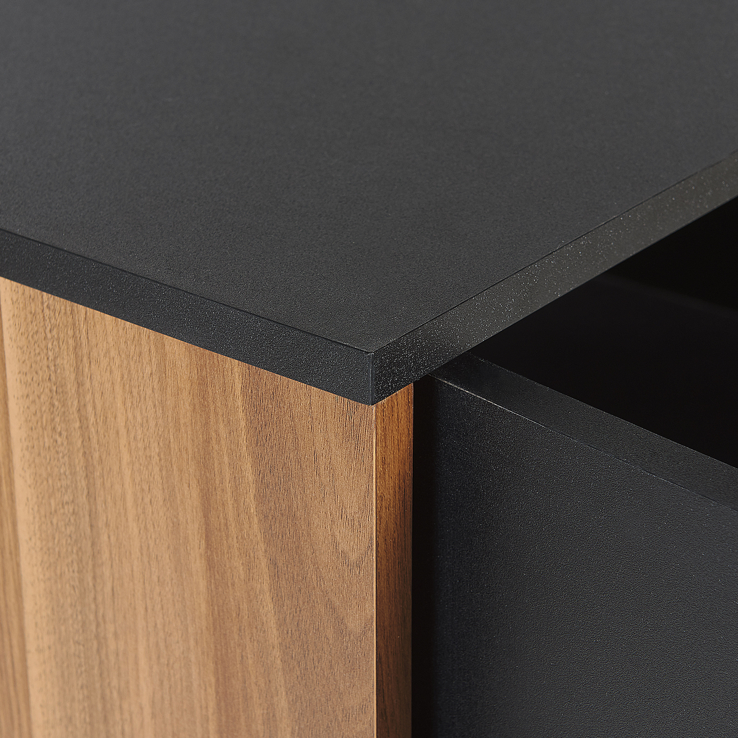 Sideboard mit 2 Türen KURO 74 cm Schwarz