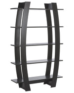 Bücherregal mit 5 Fächern KENER 180 cm Schwarz