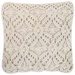Dekokissen 2er Set ESENKOY Baumwolle 50 x 50 cm Hellbeige Geometrisches Muster