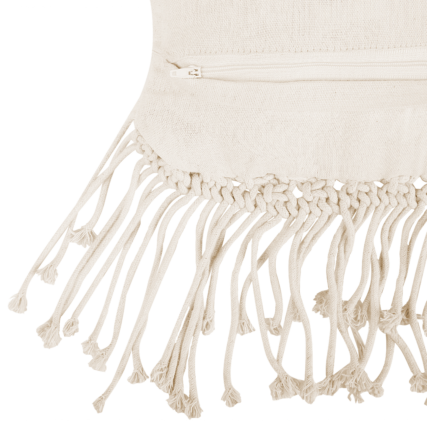 Dekokissen 2er Set YORTAN Baumwolle 45 x 45 cm Hellbeige Geometrisches Muster
