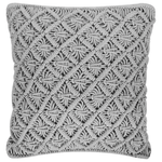 Dekokissen 2er Set KIZKALESI Baumwolle 45 x 40 cm Grau Geometrisches Muster