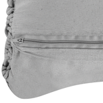 Dekokissen 2er Set KIZKALESI Baumwolle 45 x 40 cm Grau Geometrisches Muster