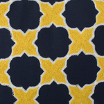 Dekokissen 2er Set MUSCARI Baumwolle 45 x 45 cm Gelb Blau Ikates Muster