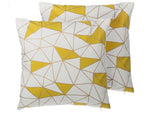 Dekokissen 2er Set CLARKIA Baumwolle 45 x 45 cm Gelb Geometrisches Muster