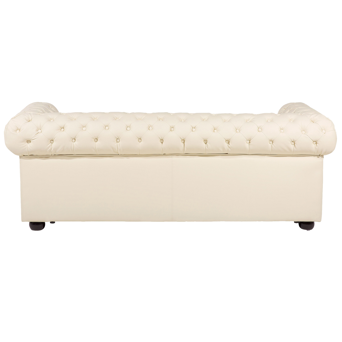 Sofa Set Leder creme 4-Sitzer CHESTERFIELD