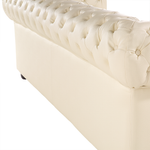 Sofa Set Leder creme 4-Sitzer CHESTERFIELD