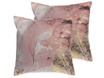 Dekokissen 2er Set LANTANA 45 x 45 cm Rosa Marmor Optik