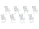 Sitzauflagen 8er Set MAUI 40 x 54 cm Cremeweiss