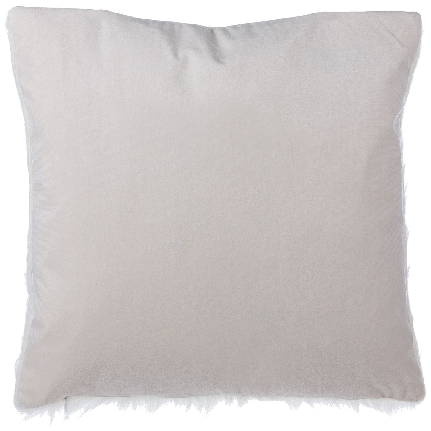 Dekokissen 2er Set DAISY Webpelz 45 x 45 cm Hellbeige Ohne Muster
