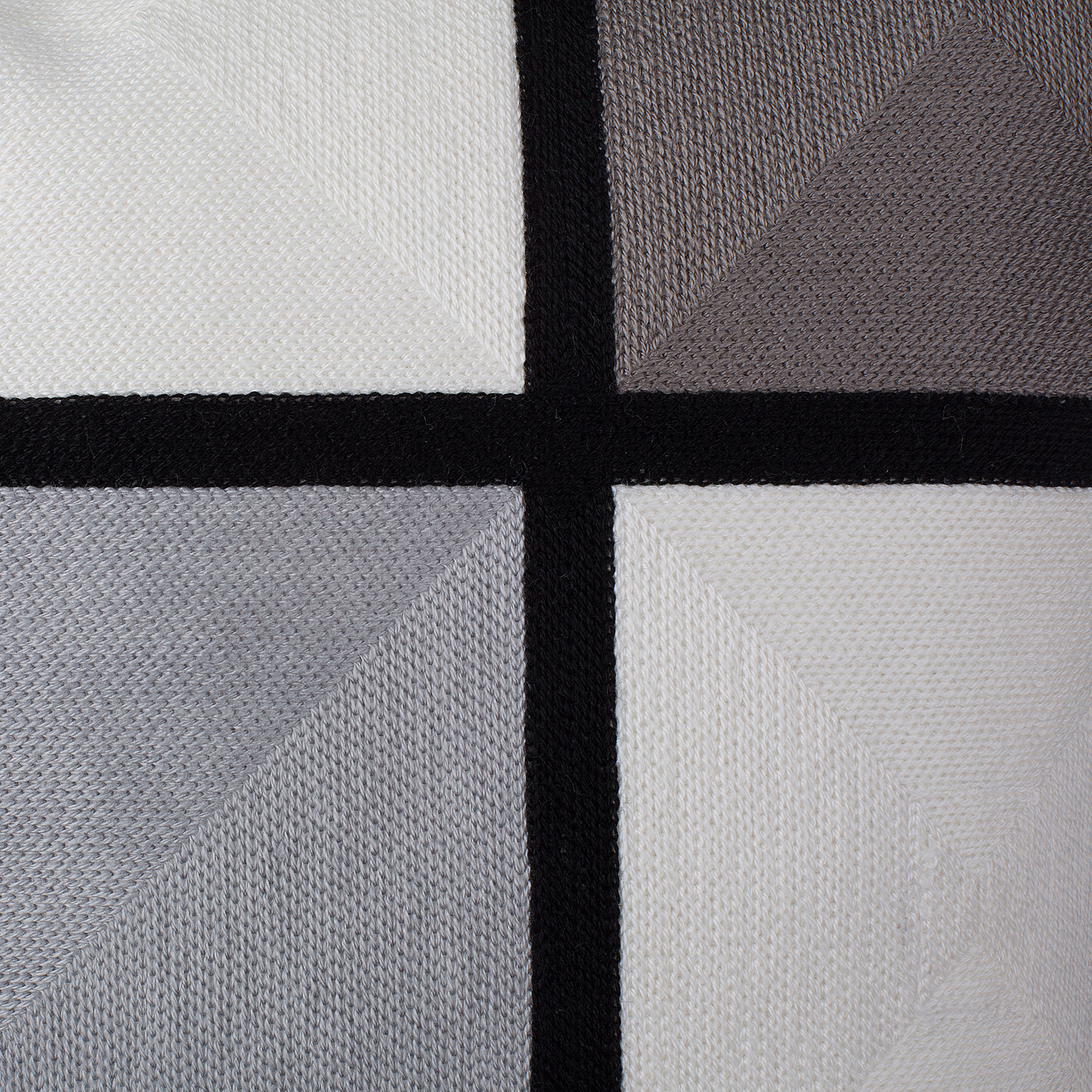 Dekokissen 2er Set WEDELIA Baumwolle 45 x 45 cm Grau Geometrisches Muster