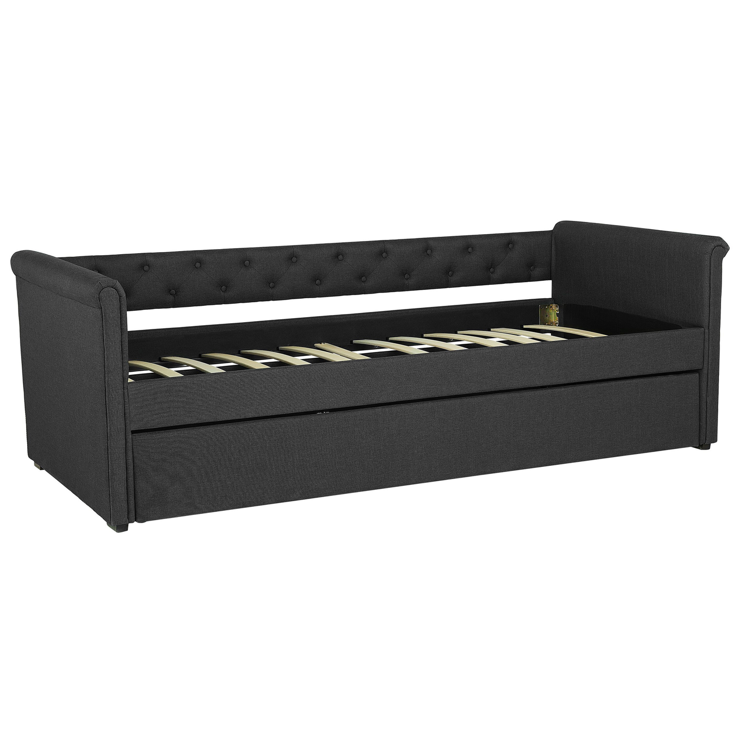 Ausziehbett Stoff LIBOURNE 80 x 200 cm Dunkelgrau