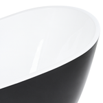 Badewanne freistehend schwarz oval 170 x 77 cm ANTIGUA