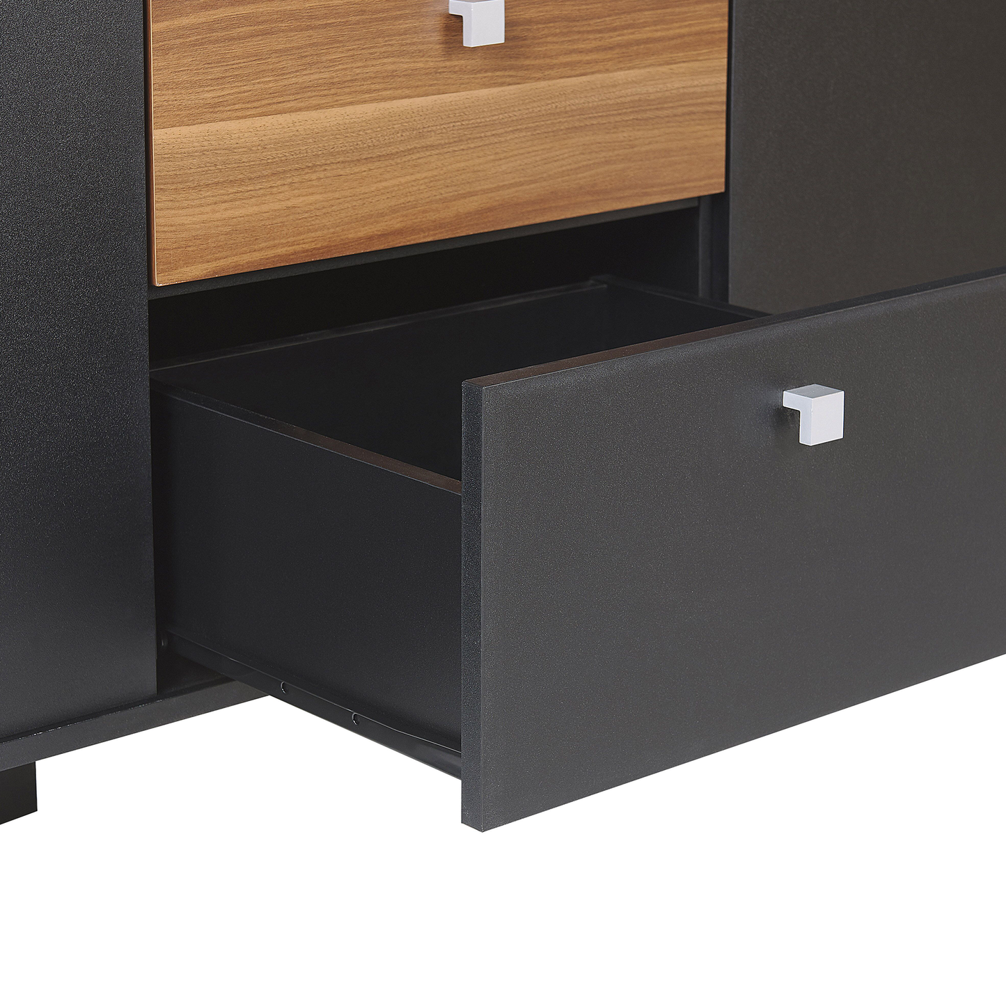 Sideboard mit 2 Türen KURO 74 cm Schwarz