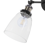 Wandlampe 2er Set LOVAT verstellbar Metall Transparent Schwarz