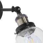 Wandlampe 2er Set LOVAT verstellbar Metall Transparent Schwarz