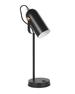 Schreibtischlampe TYRIA verstellbar Metall Schwarz
