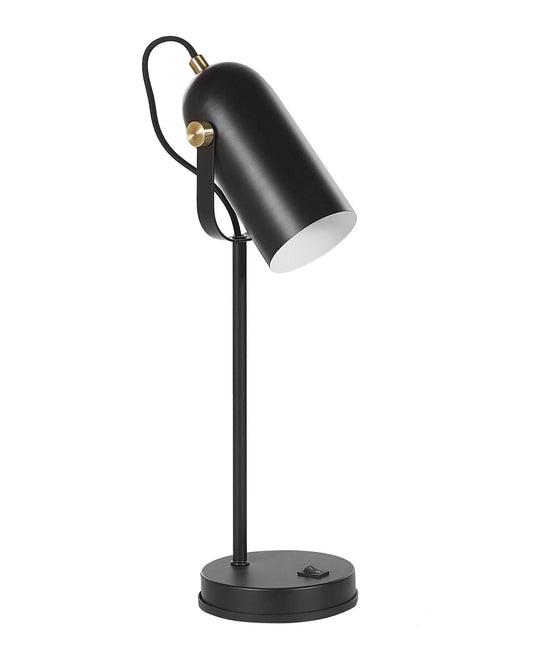 Schreibtischlampe TYRIA verstellbar Metall Schwarz