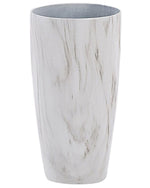 Blumentopf weiss Marmor Optik rund 23 x 23 x 42 cm LIMENARI