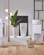 Blumenkübel VALTA Stein 43 cm Weiss