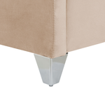 Bett mit Lattenrost Samtstoff LUBBON 160 x 200 cm Beige