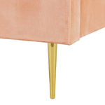 Bett mit Lattenrost Samtstoff MARVILLE 160 x 200 cm Pfirsichrosa