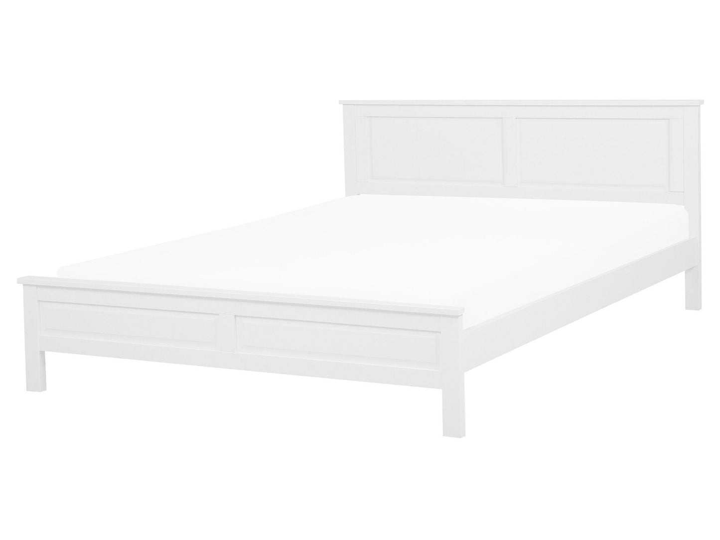 Bett mit Lattenrost Kiefernholz OLIVET 160 x 200 cm Weiss
