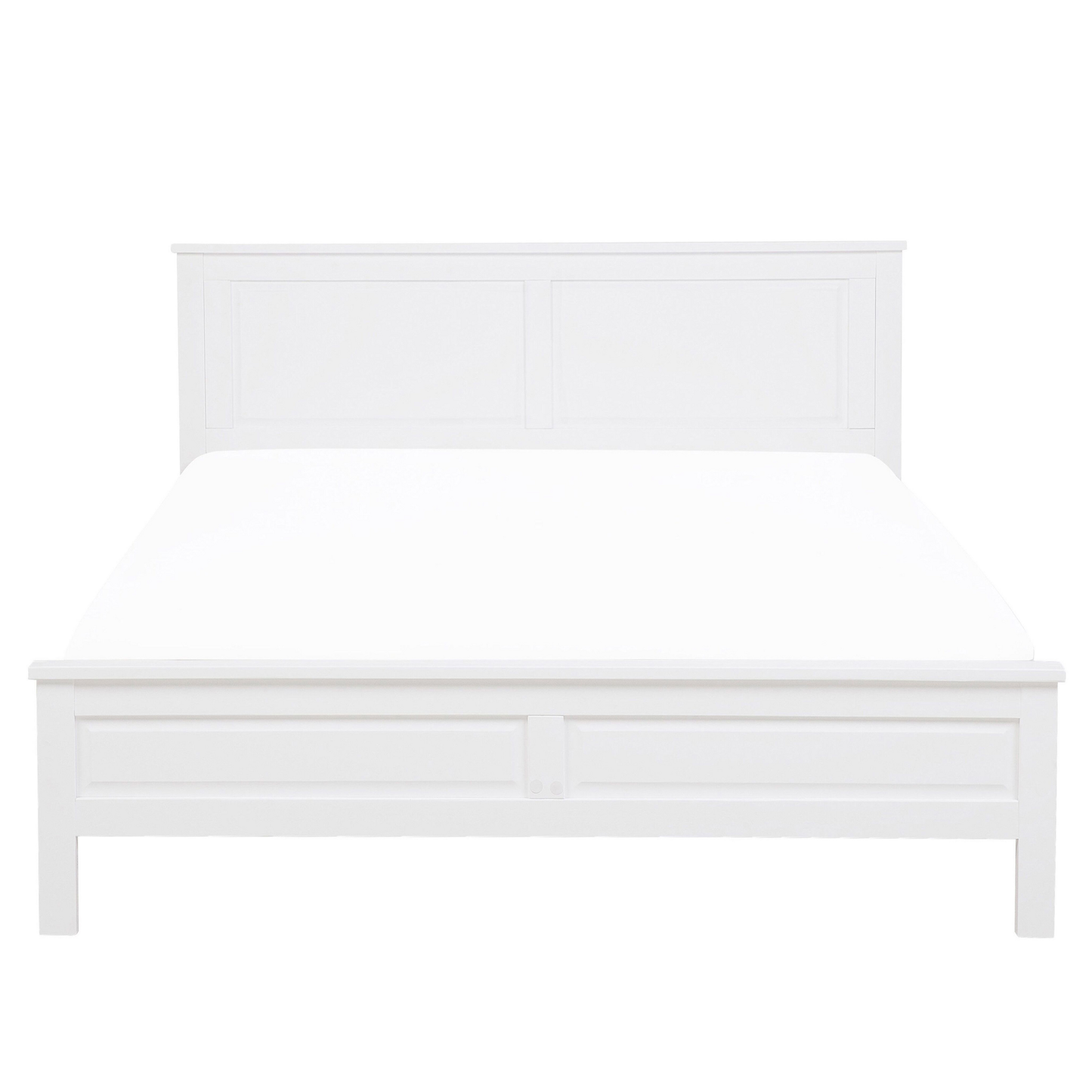 Bett mit Lattenrost Kiefernholz OLIVET 160 x 200 cm Weiss