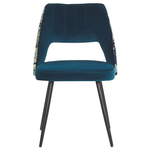 Esszimmerstuhl 2er Set ANSLEY Samtstoff Seeblau