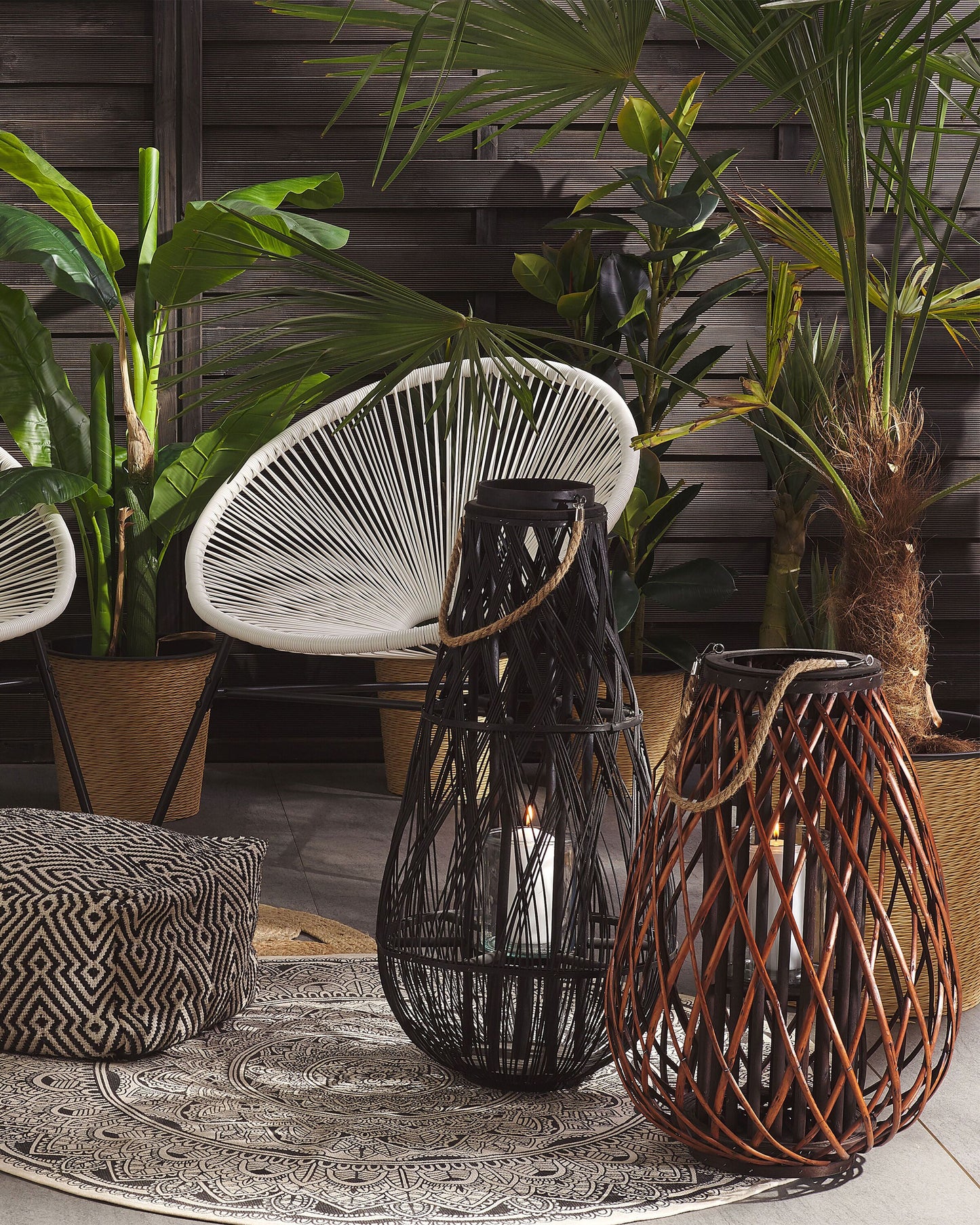 Laterne KIUSIU Holz 60 cm Braun