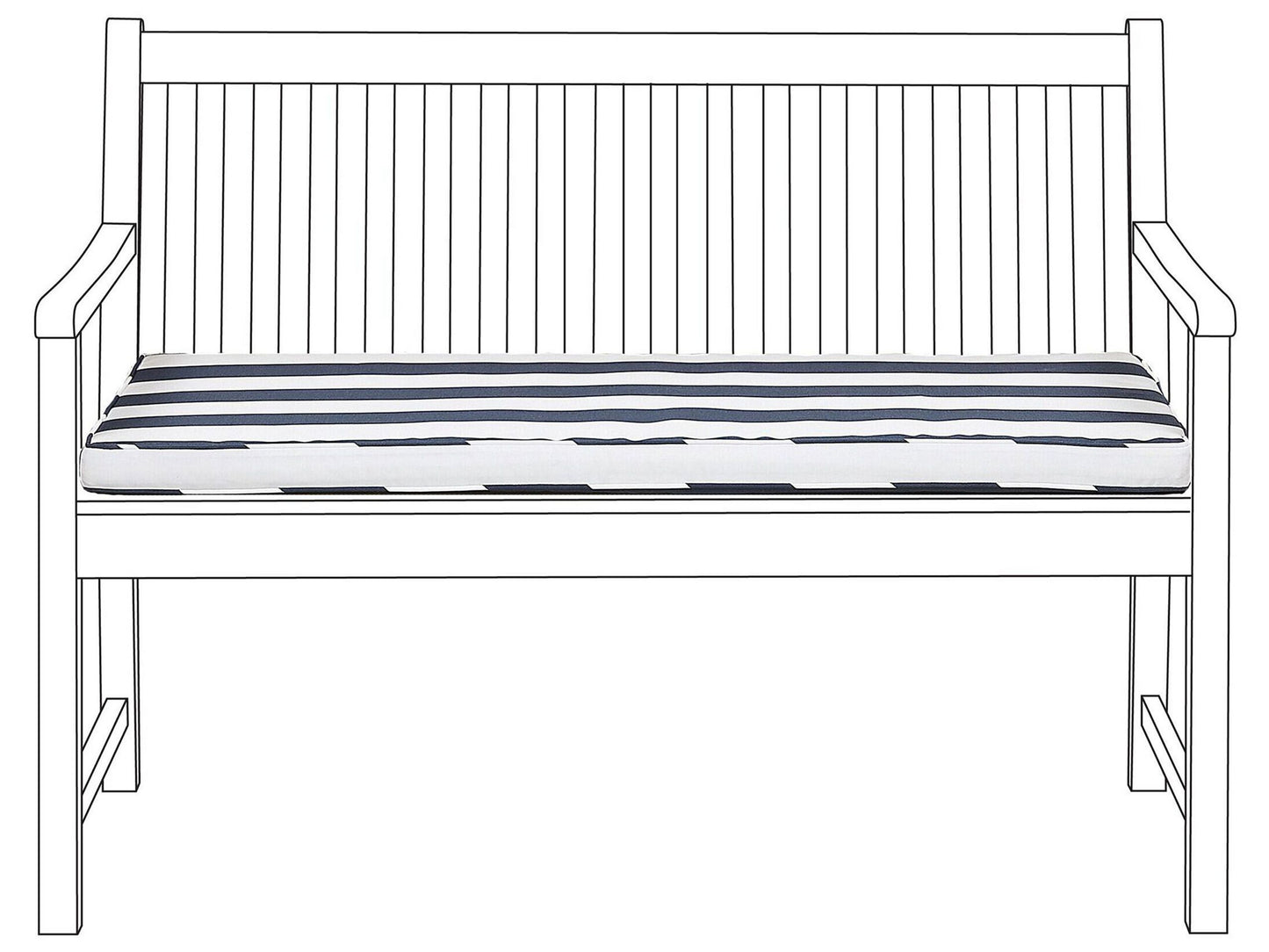 Bankauflage VIVARA 112 x 54 cm Marineblau