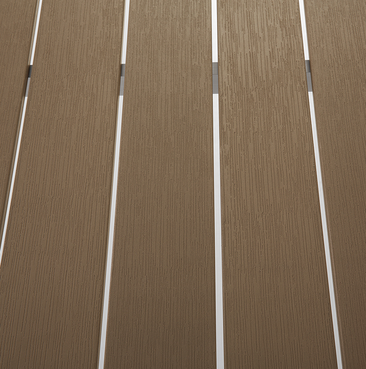 Gartentisch VERNIO 180 cm 90 cm Metall Braun