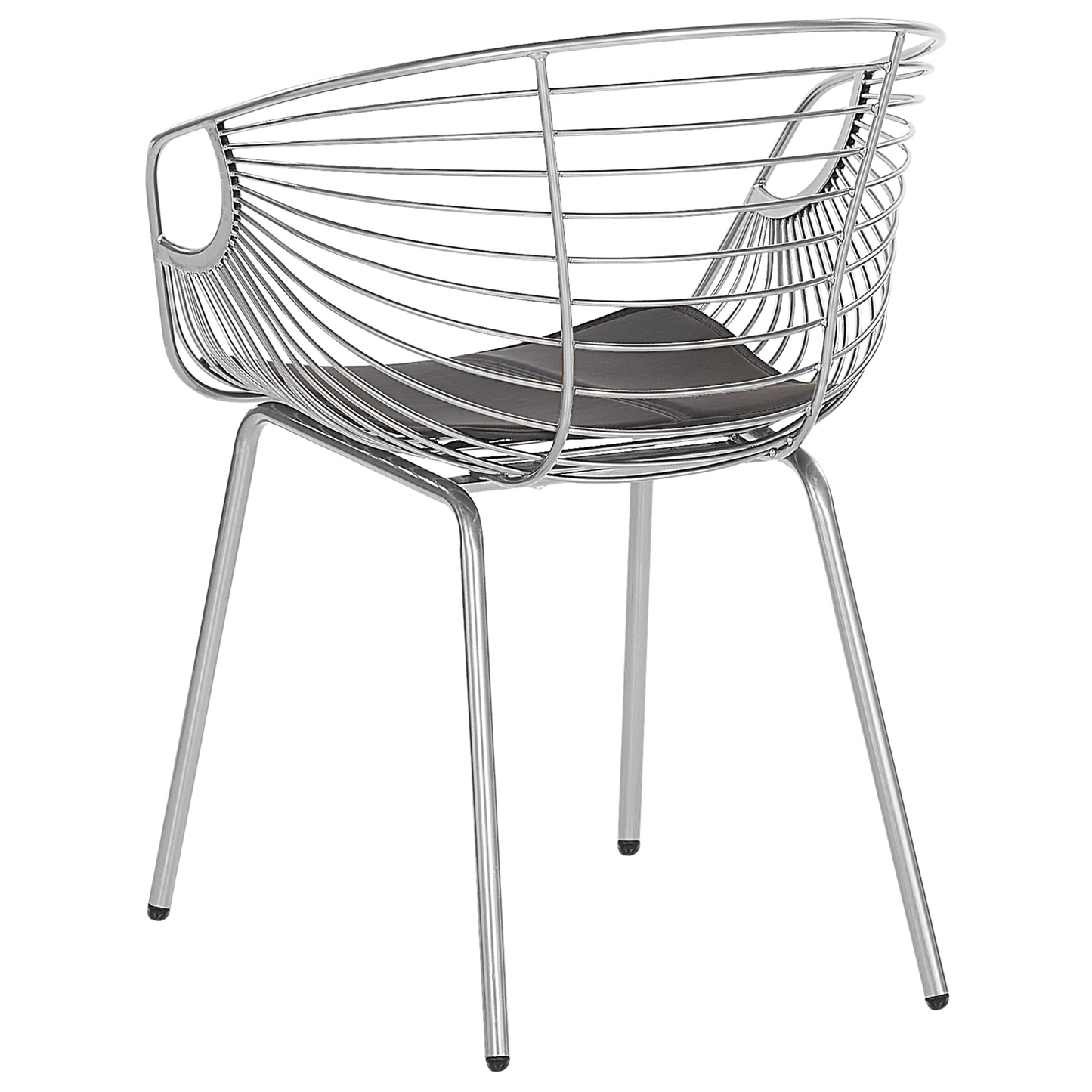 Esszimmerstuhl 2er Set HOBACK Metall Silber